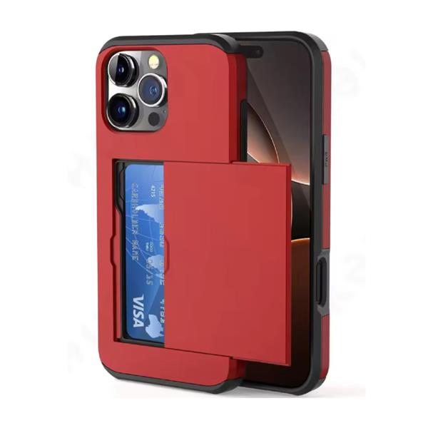 Grote foto kaarthouder hoesje voor iphone 8 plus wallet card slot cover case rood telecommunicatie mobieltjes