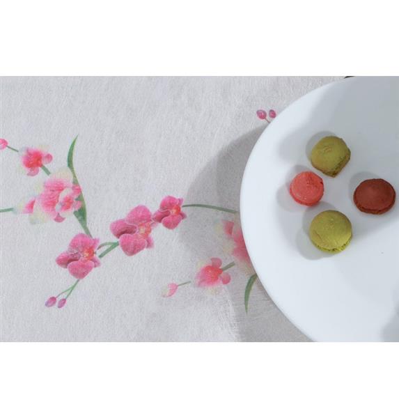 Grote foto romance orchids table runner 30cm x 5m verzamelen overige verzamelingen