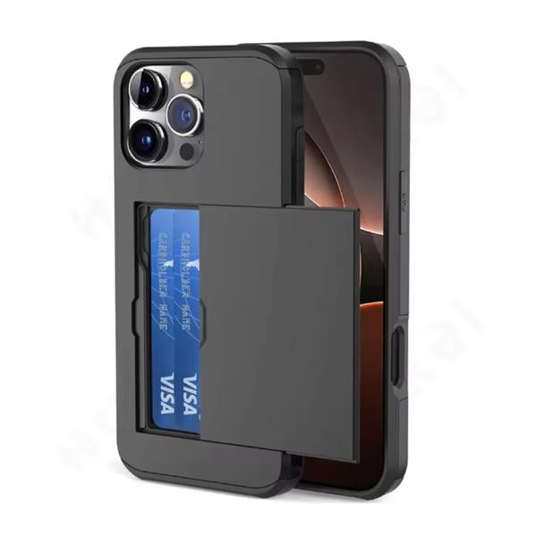 Grote foto kaarthouder hoesje voor iphone 8 plus wallet card slot cover case zwart telecommunicatie mobieltjes