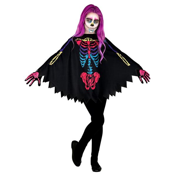 Grote foto halloween poncho gekleurd kind skelet verzamelen overige verzamelingen