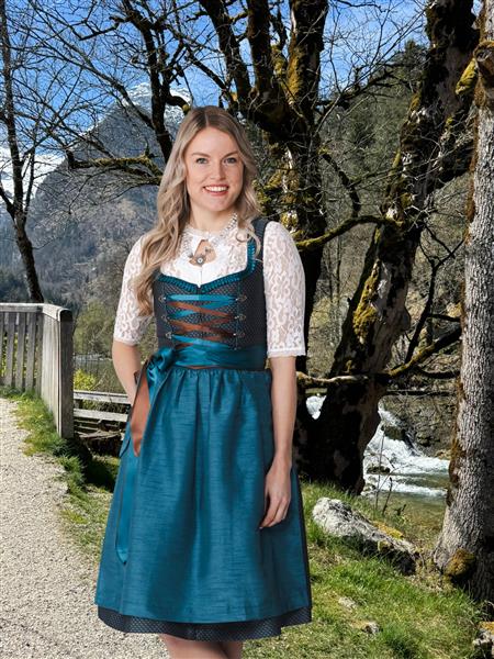 Grote foto grijze dirndl jurk oktoberfest dames 2 delig verzamelen overige verzamelingen