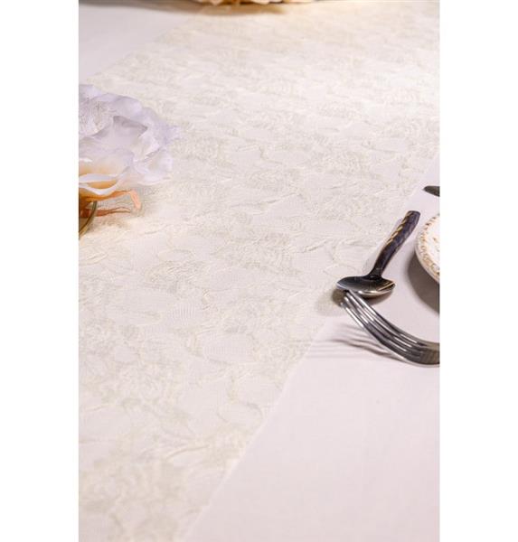 Grote foto ivory roses lace table runner 30cm x 5m verzamelen overige verzamelingen