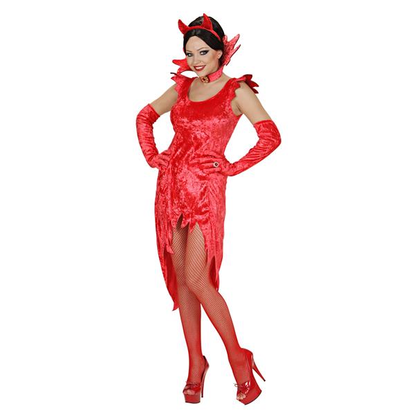 Grote foto halloween jurk rood duivel fluweel verzamelen overige verzamelingen