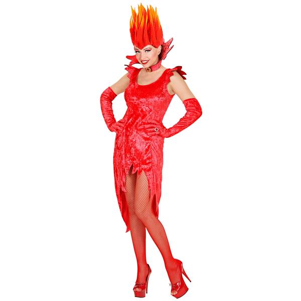 Grote foto halloween jurk rood duivel fluweel verzamelen overige verzamelingen