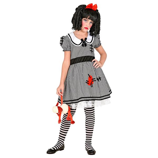 Grote foto halloween kostuum wit zwart meisje pop verzamelen overige verzamelingen