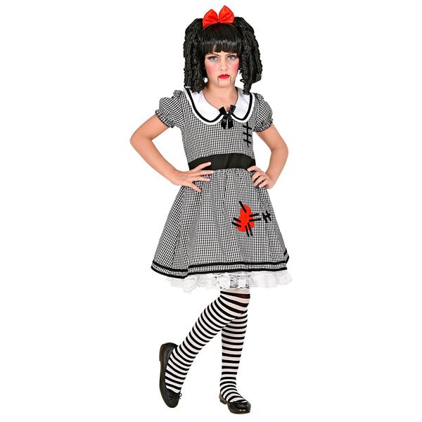 Grote foto halloween kostuum wit zwart meisje pop verzamelen overige verzamelingen