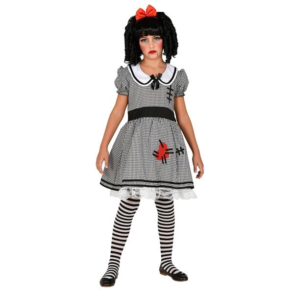 Grote foto halloween kostuum wit zwart meisje pop verzamelen overige verzamelingen
