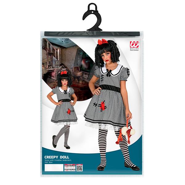 Grote foto halloween kostuum wit zwart meisje pop verzamelen overige verzamelingen