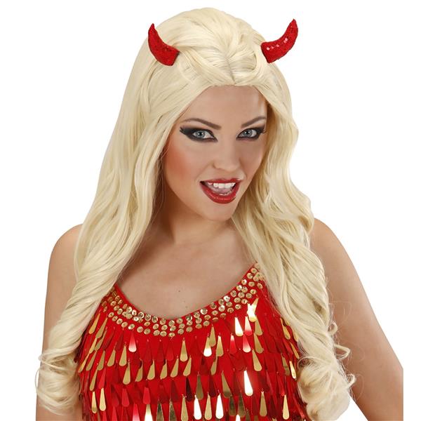 Grote foto halloween haarclip rood hoorn 2st verzamelen overige verzamelingen
