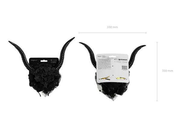 Grote foto devil horns headband with tulle 30x76 cm black verzamelen overige verzamelingen