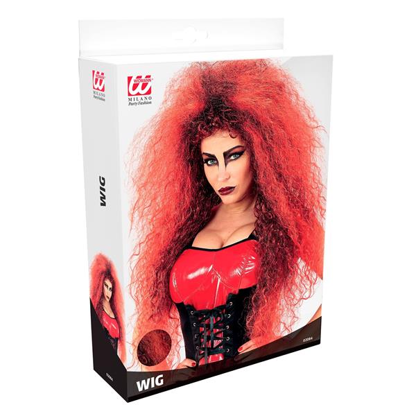 Grote foto halloween pruik rood wilde duivel verzamelen overige verzamelingen