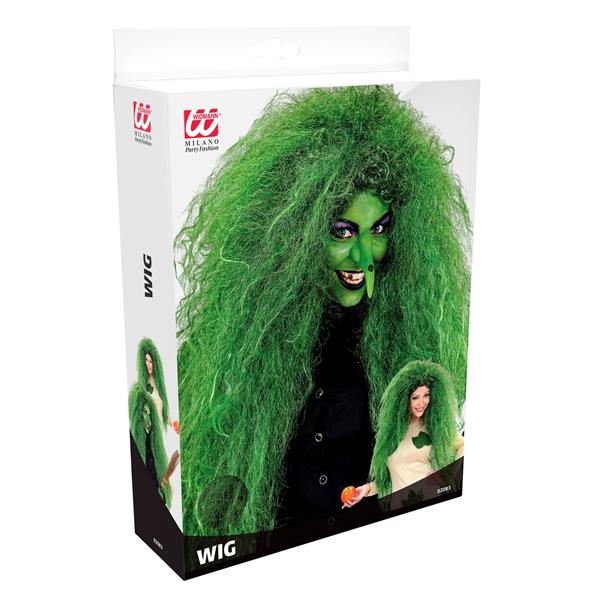 Grote foto halloween pruik groen dames heks verzamelen overige verzamelingen