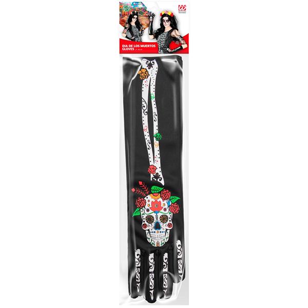 Grote foto dia de los muertos handschoenen 40cm verzamelen overige verzamelingen