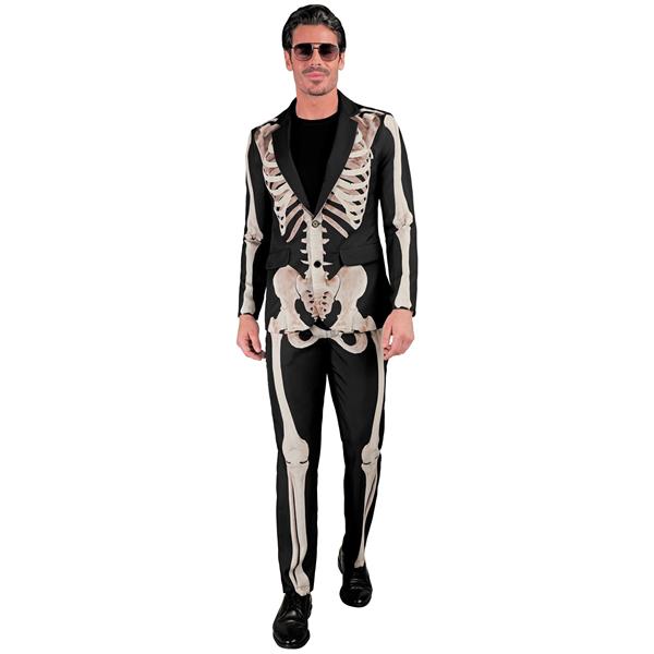 Grote foto halloween kostuum wit zwart heren skelet 2 delig verzamelen overige verzamelingen