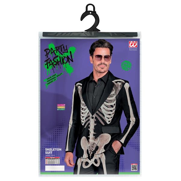 Grote foto halloween kostuum wit zwart heren skelet 2 delig verzamelen overige verzamelingen