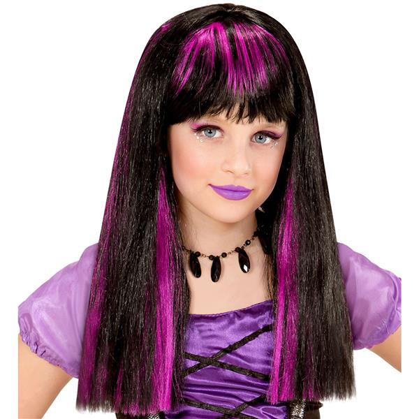 Grote foto halloween pruik zwart paars heks verzamelen overige verzamelingen