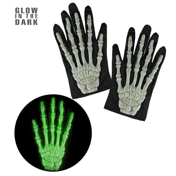 Grote foto halloween handschoenen skelet glow in the dark kort verzamelen overige verzamelingen