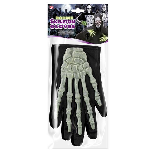 Grote foto halloween handschoenen skelet glow in the dark kort verzamelen overige verzamelingen
