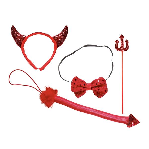 Grote foto halloween accessoireset duivel 4 delig verzamelen overige verzamelingen