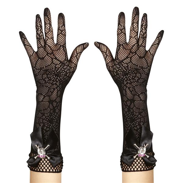 Grote foto halloween handschoenen spinnenweb en schedel verzamelen overige verzamelingen