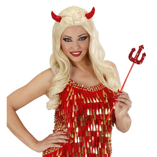 Grote foto halloween haarclip rood hoorn 2st verzamelen overige verzamelingen