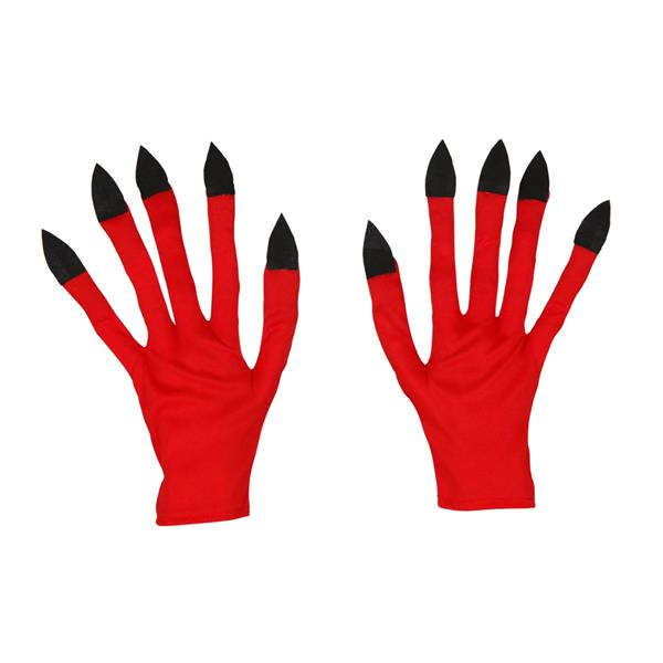 Grote foto halloween handschoenen rood zwart duivel verzamelen overige verzamelingen