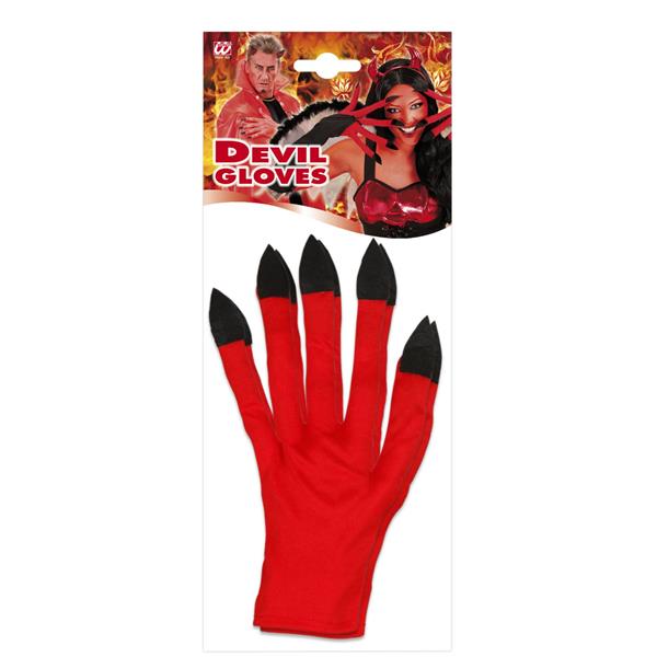 Grote foto halloween handschoenen rood zwart duivel verzamelen overige verzamelingen