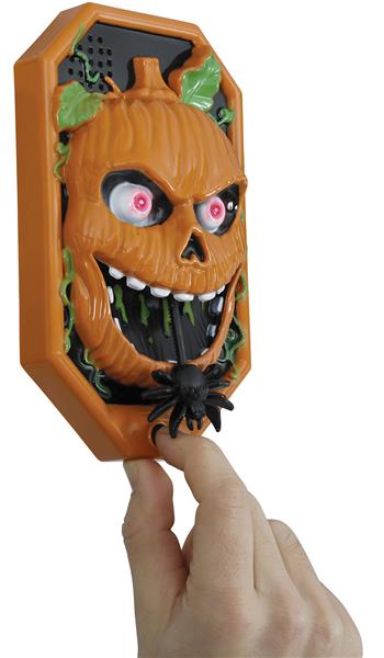 Grote foto halloween decoratie deurbel pompoen met licht geluid en beweging verzamelen overige verzamelingen