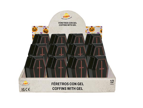 Grote foto halloween uitdeelbox doodskist met gel 7cm 12st verzamelen overige verzamelingen
