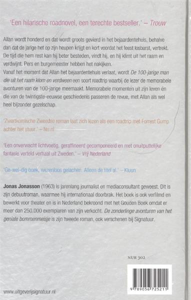 Grote foto de 100 jarige man die uit het raam klom en verdween boeken overige boeken
