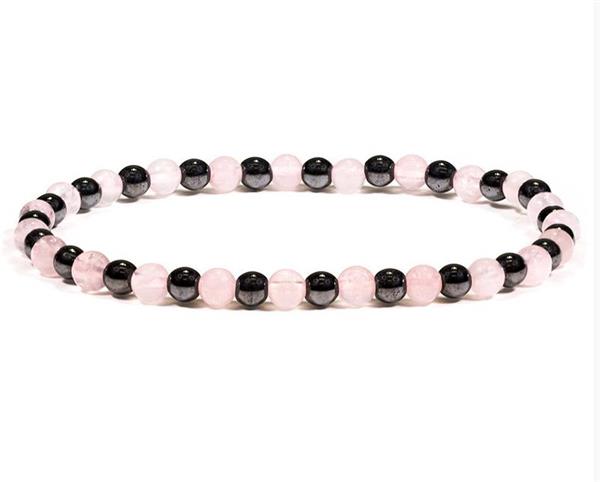 Grote foto armband hematine rozenkwarts 19 cm verzamelen overige verzamelingen