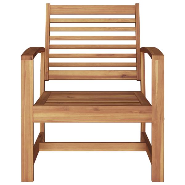 Grote foto vidaxl tuinstoelen 2 pcs bruin 60 x 65 x 76.5 cm massief teakhout tuin en terras tuinmeubelen