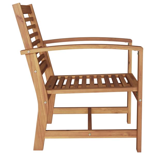 Grote foto vidaxl tuinstoelen 2 pcs bruin 60 x 65 x 76.5 cm massief teakhout tuin en terras tuinmeubelen