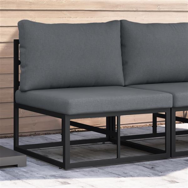 Grote foto vidaxl buitenmeubelsets met kussen met kussen zwart en anthraciet tuin en terras tuinmeubelen