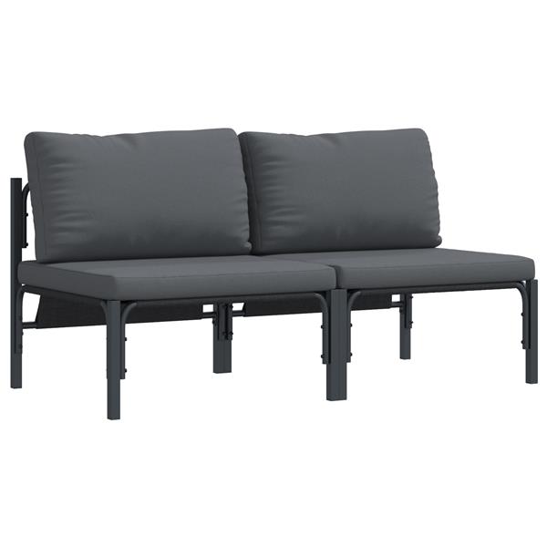 Grote foto vidaxl buitenmeubelsets met kussen met kussen 2 pcs antraciet tuin en terras tuinmeubelen