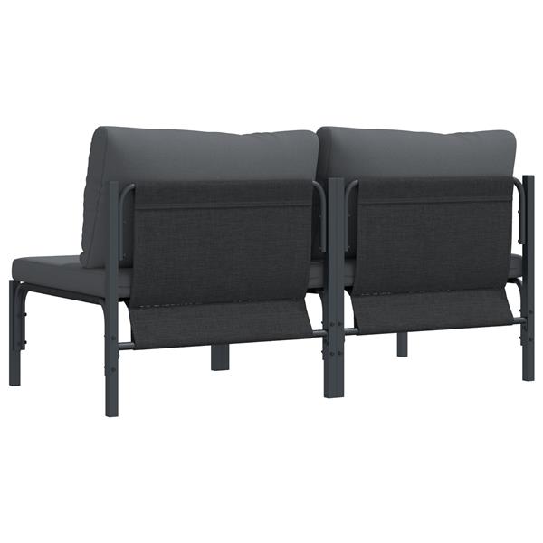 Grote foto vidaxl buitenmeubelsets met kussen met kussen 2 pcs antraciet tuin en terras tuinmeubelen