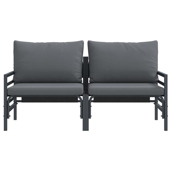 Grote foto vidaxl buitenmeubelsets met kussen met kussen 2 pcs antraciet tuin en terras tuinmeubelen