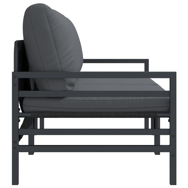 Grote foto vidaxl buitenmeubelsets met kussen met kussen 2 pcs antraciet tuin en terras tuinmeubelen