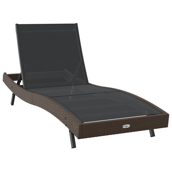 Grote foto vidaxl ligstoel met kussen persoon 2 pcs bruin 40 x 40 x 40.5 cm poly riet tuin en terras tuinmeubelen