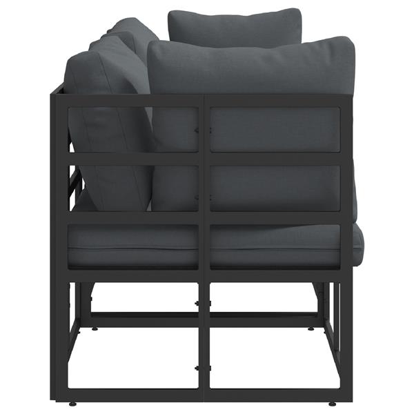 Grote foto vidaxl buitenmeubelsets met kussen met kussen 3 pcs zwart en anthraciet tuin en terras tuinmeubelen