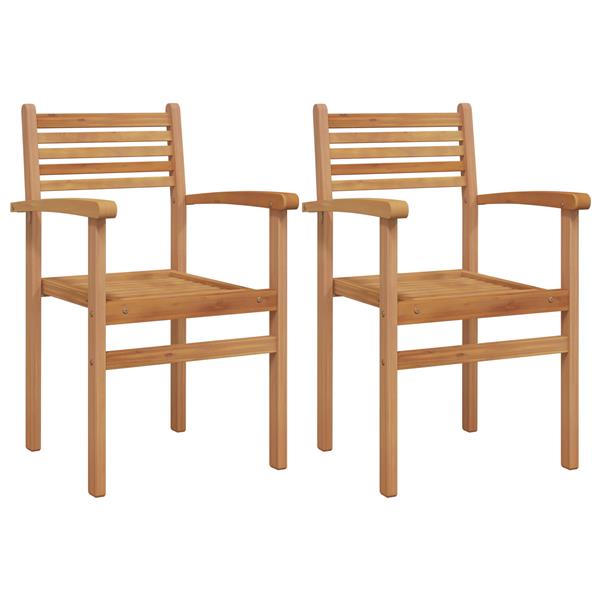 Grote foto vidaxl tuinstapelstoelen 2 pcs bruin 55.5 x 55.5 x 90 cm tuin en terras tuinmeubelen