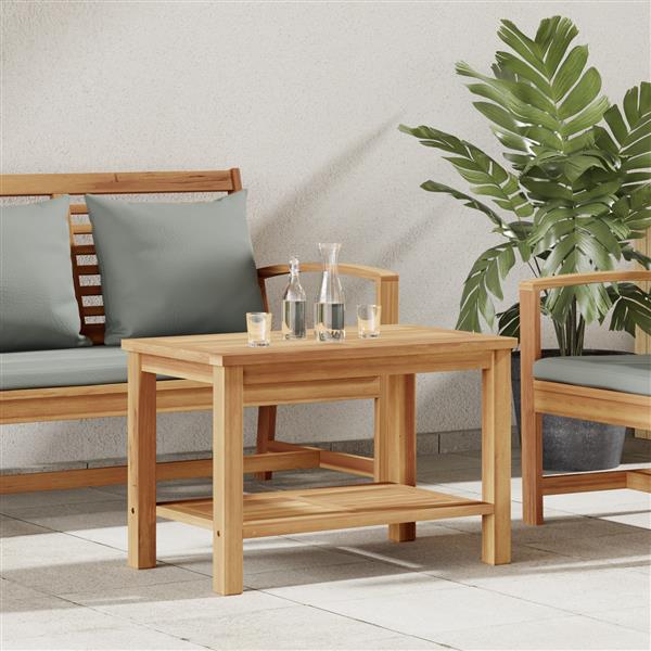 Grote foto vidaxl salontafel bruin 70 x 40 x 45 cm massief teakhout tuin en terras tuinmeubelen