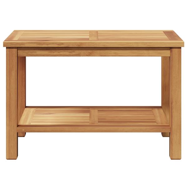 Grote foto vidaxl salontafel bruin 70 x 40 x 45 cm massief teakhout tuin en terras tuinmeubelen