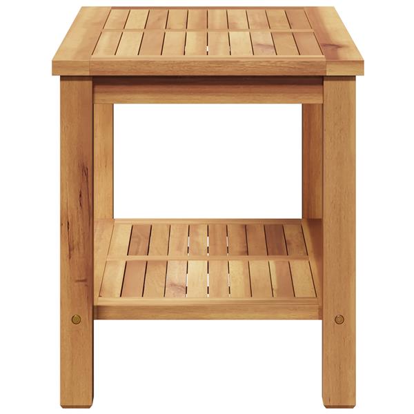 Grote foto vidaxl salontafel bruin 70 x 40 x 45 cm massief teakhout tuin en terras tuinmeubelen