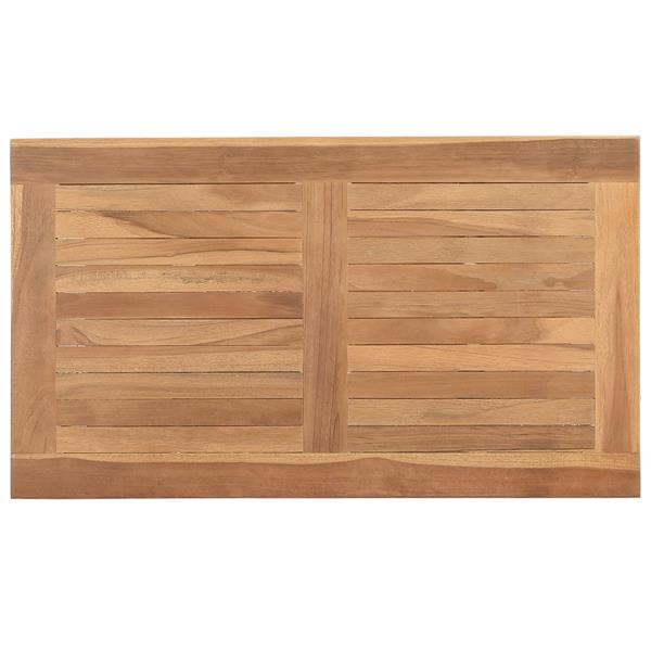 Grote foto vidaxl salontafel bruin 70 x 40 x 45 cm massief teakhout tuin en terras tuinmeubelen
