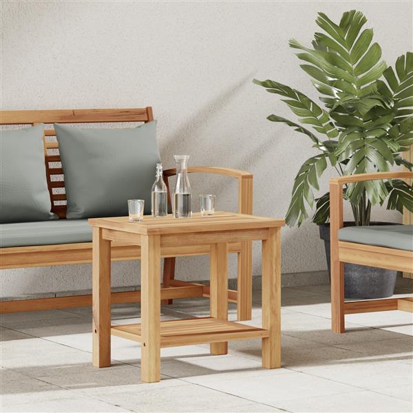 Grote foto vidaxl salontafel bruin 50 x 35 x 45 cm massief teakhout tuin en terras tuinmeubelen