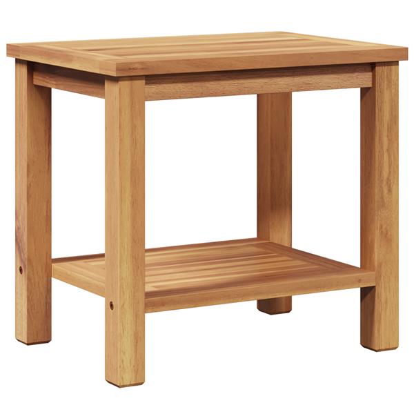 Grote foto vidaxl salontafel bruin 50 x 35 x 45 cm massief teakhout tuin en terras tuinmeubelen