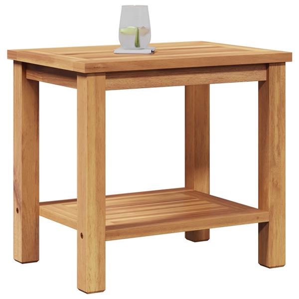 Grote foto vidaxl salontafel bruin 50 x 35 x 45 cm massief teakhout tuin en terras tuinmeubelen