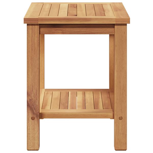 Grote foto vidaxl salontafel bruin 50 x 35 x 45 cm massief teakhout tuin en terras tuinmeubelen