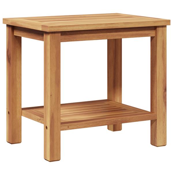 Grote foto vidaxl salontafel bruin 50 x 35 x 45 cm massief teakhout tuin en terras tuinmeubelen